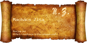 Machács Zita névjegykártya